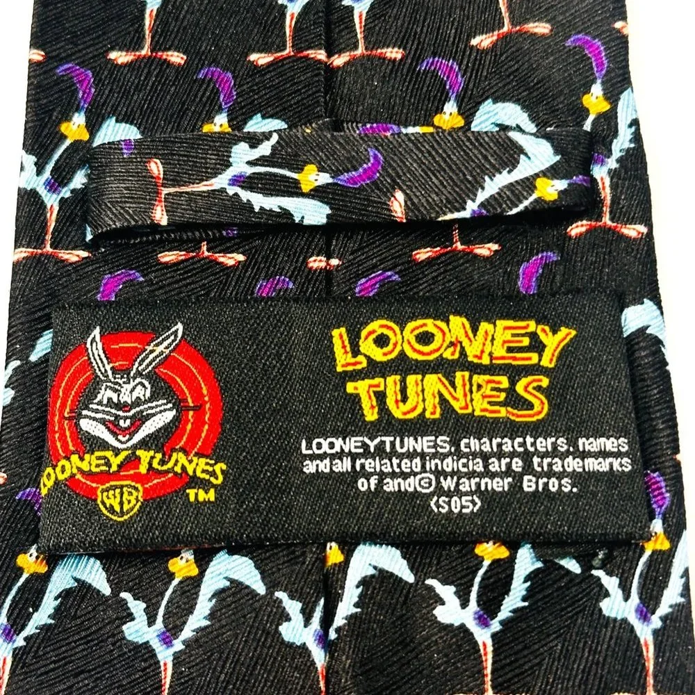 Official Looney Tunes Wile E. Coyote and Roadrunner Silk Neck Tie
